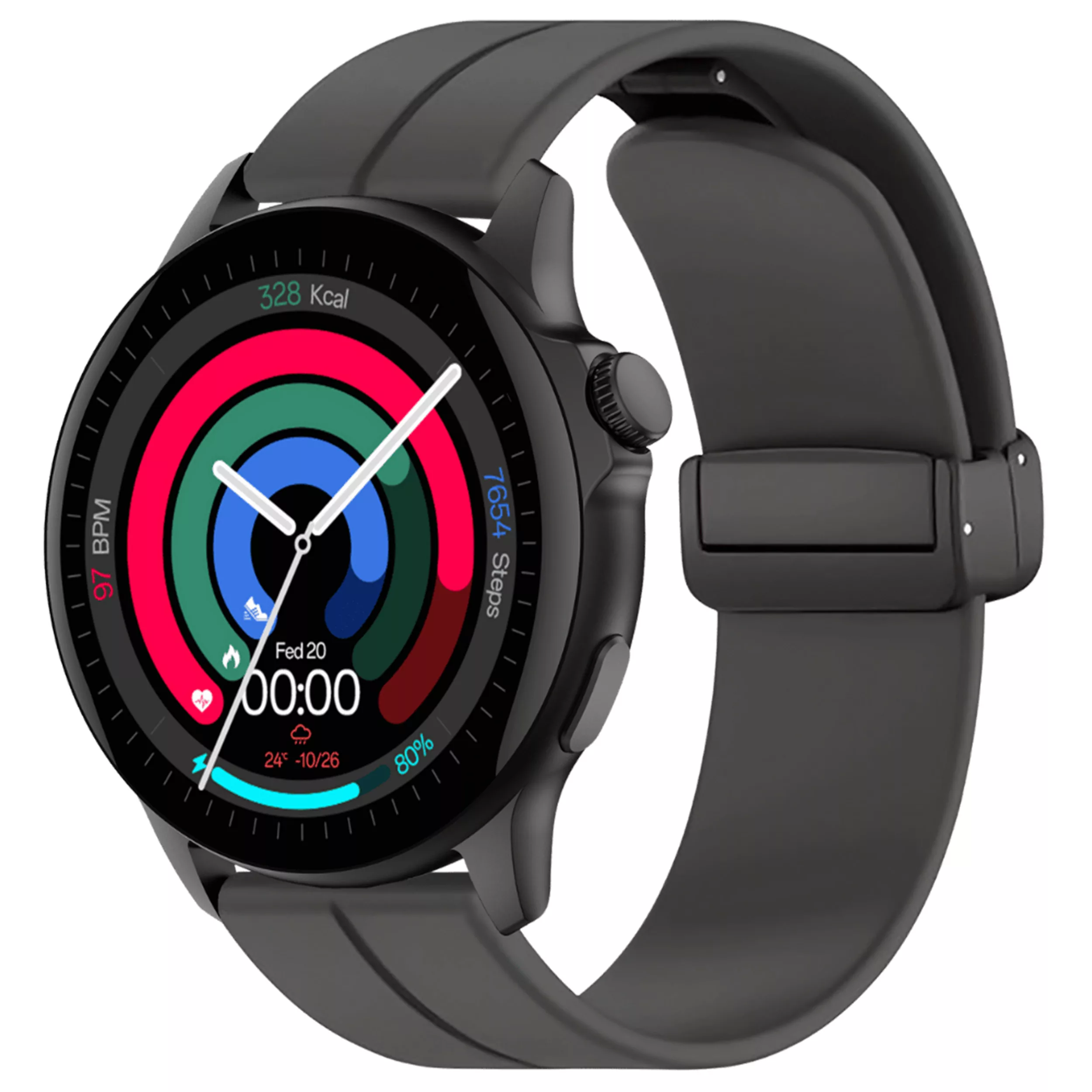 ساعت هوشمند 50 میلی متر جی تب مدل GTR4 با بند سیلیکونی