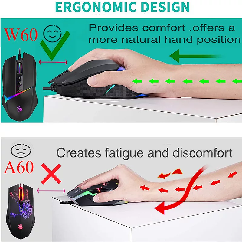 ماوس مخصوص بازی بلادی مدل W_6O_MAX_RGB_ ACTIVATED