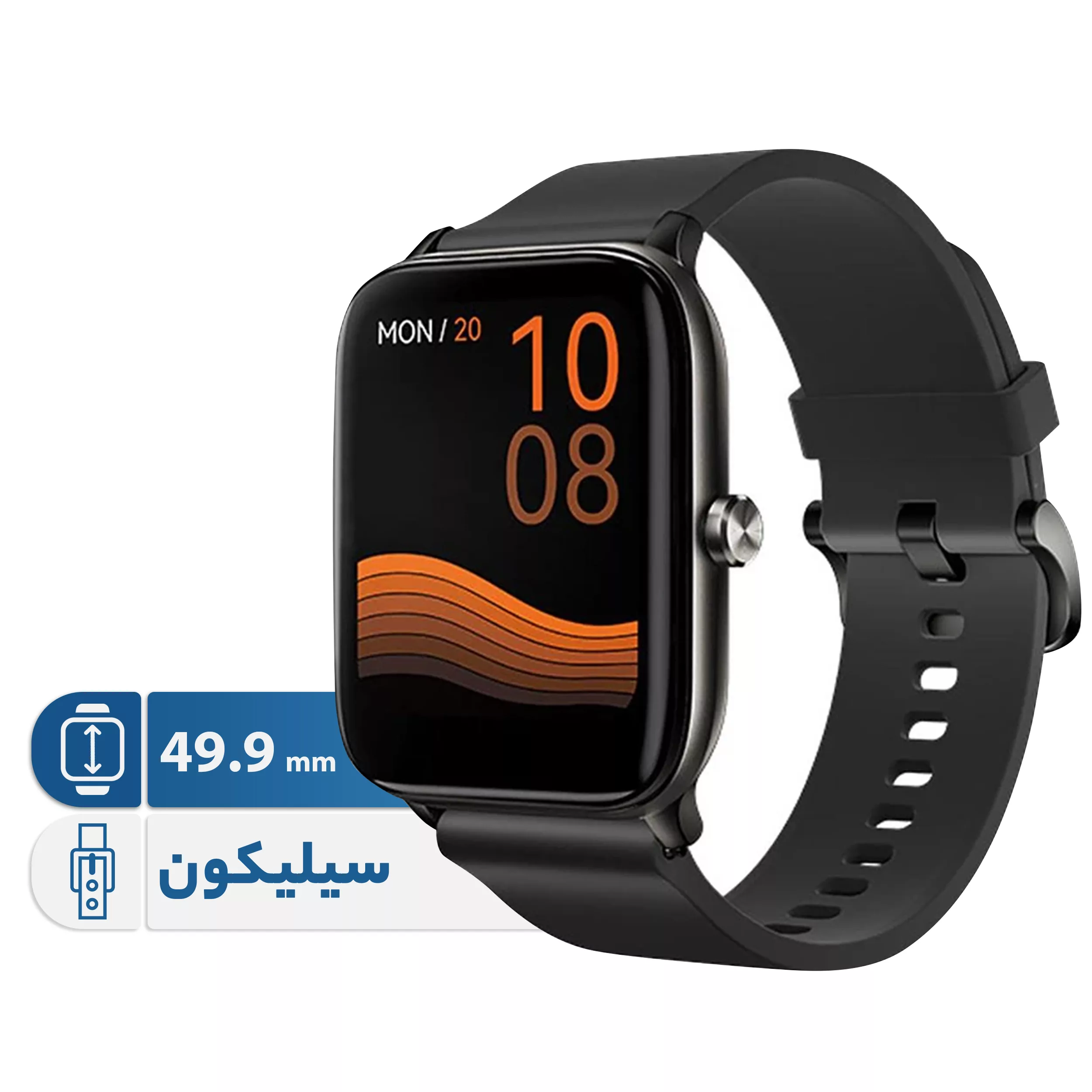 ساعت هوشمند 49.9 میلی متری هایلو مدل GST GLOBAL با بند سیلیکونی