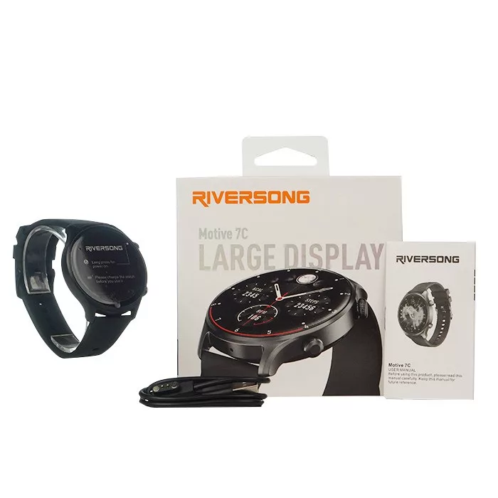ساعت هوشمند ریورسانگ مدل  Motive 7C SW71 دارای قابلیت های کنترل سطح اکسیژن خون، ضد آب، قابلیت تغییر طرح ساعت یا تم بند سیلیکون