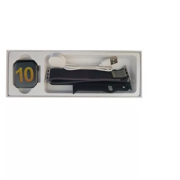 ساعت هوشمند مدل hk10 pro plus، سایز ۴۵، دارای قابلیت های کنترل موسیقی، شمارنده ضربان قلب، گام شمار، قابلیت مکالمه مستقیم، پشتیبانی از زبان فارسی، بند سیلیکون