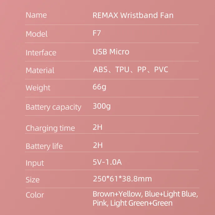 پنکه شارژی ریمکس مدل Silent Cooling Fan F7