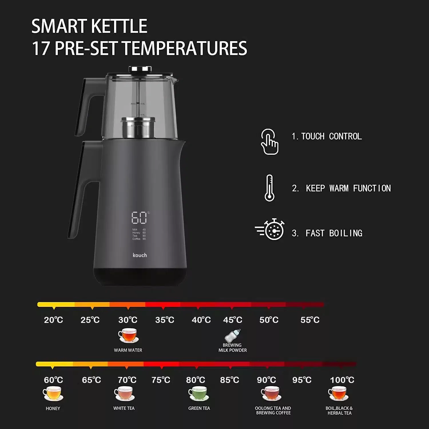 چای ساز روی هم کوخ مدل KT-2145