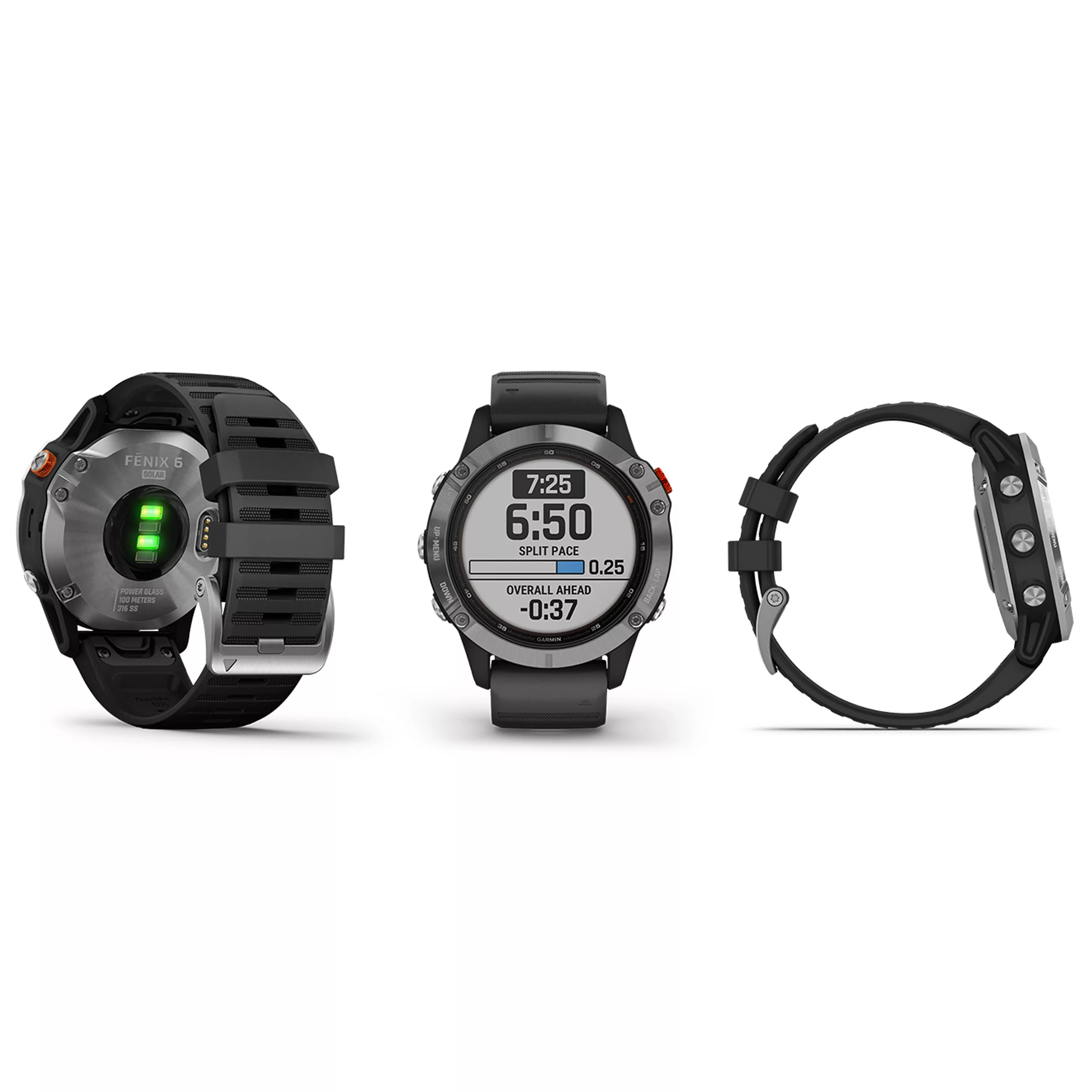 ساعت هوشمند 42 میلی متری گارمین مدل FENIX 6S Solar با بند سیلیکونی