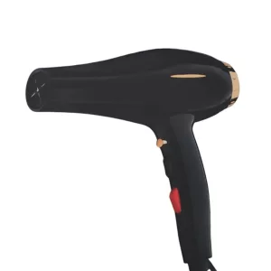 سشوار حرفه‌ای مدل 9000w، موتور AC با توان مصرفی 9000 وات، دارای قابلیت تعویض سری و فناوری تولید یون، دارای دسته ارگونومیک، با حالت صاف‌کننده و حجم‌دهنده، وزن 580 گرم، تنظیم حرارت 3 حالته و کنترل سرعت 2 حالته، به همراه 1 عدد سری متمرکزکننده باریک