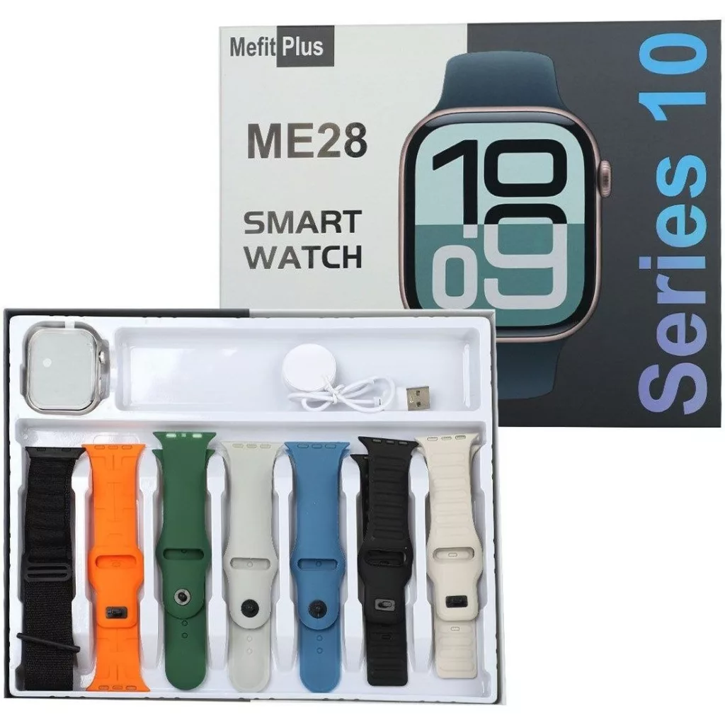 ساعت هوشمند 2 اینچی مفیت پلاس مدل ME28 Series 10 با بند سیلیکونی