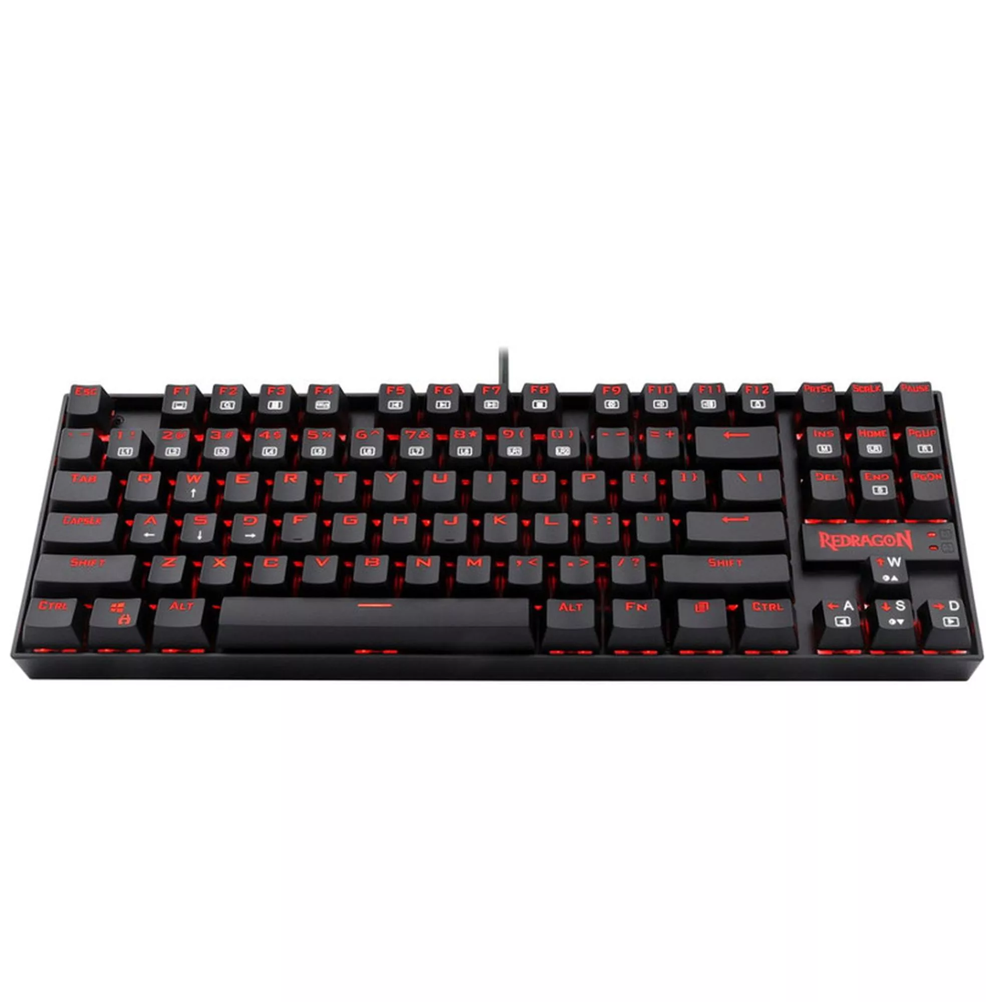 کیبورد گیمینگ ردراگون مدل K552 RGB، سوییچ مکانیکال آبی، Tenkeyless، نورپردازی RGB