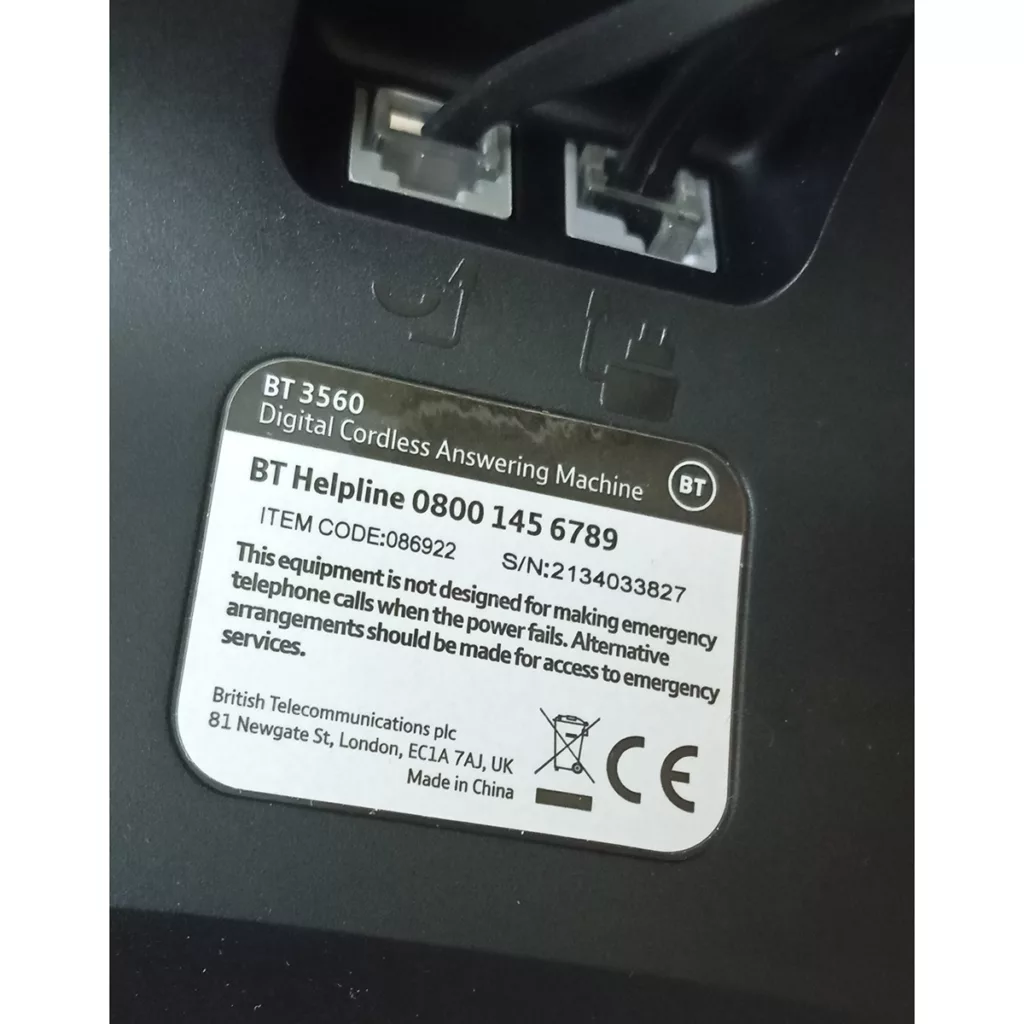 تلفن بی سیم بی تی مدل ۳۵۶۰