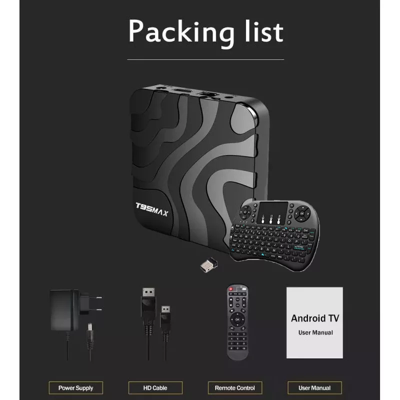 اندروید باکس مدل T95MAX 32/4GB به همراه کیبورد بیسیم