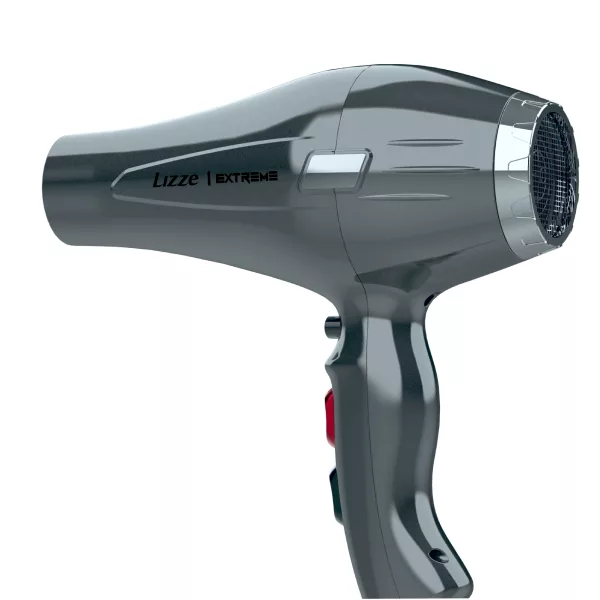 سشوار حرفه ای لیز مدل EXTREME، موتور AC با توان مصرفی 2400 وات، دارای قابلیت باد سرد، فناوری تولید یون، دارای حلقه آویختن، وزن 480 گرم، تنظیم حرارت 2 حالته، کنترل سرعت 2 حالته، 2 عدد سری متمرکزکننده