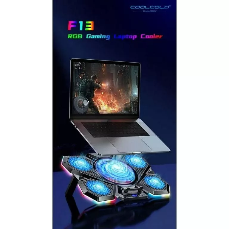 پایه خنک کننده لپ تاپ کول کلد مدل F13 RGB
