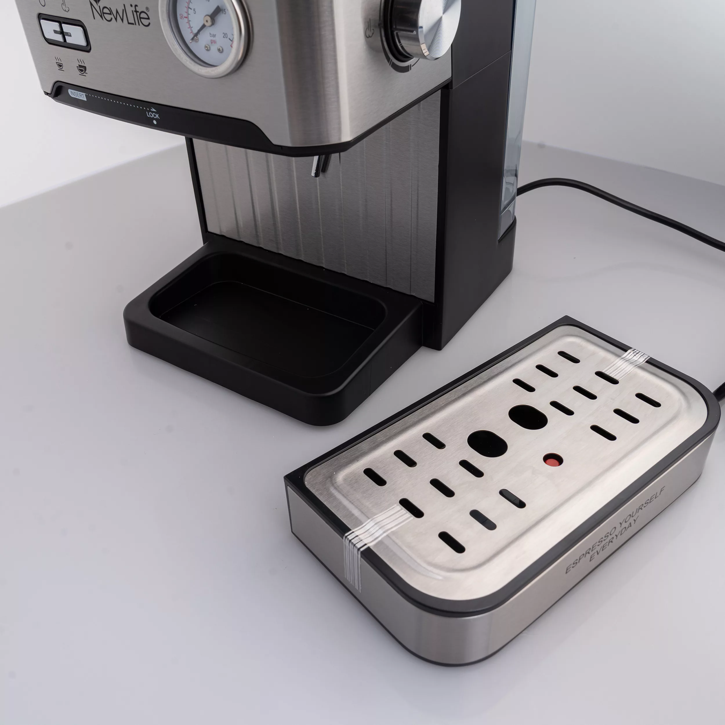 اسپرسو ساز 1800 میلیلیتر نیو لایف مدل EMP-13S-410