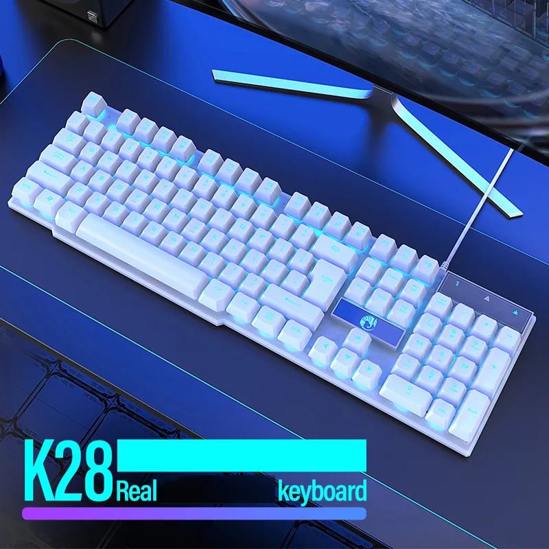 ست گیمینگ رایکو مدل T28 کد 2024-WHITE BLUE