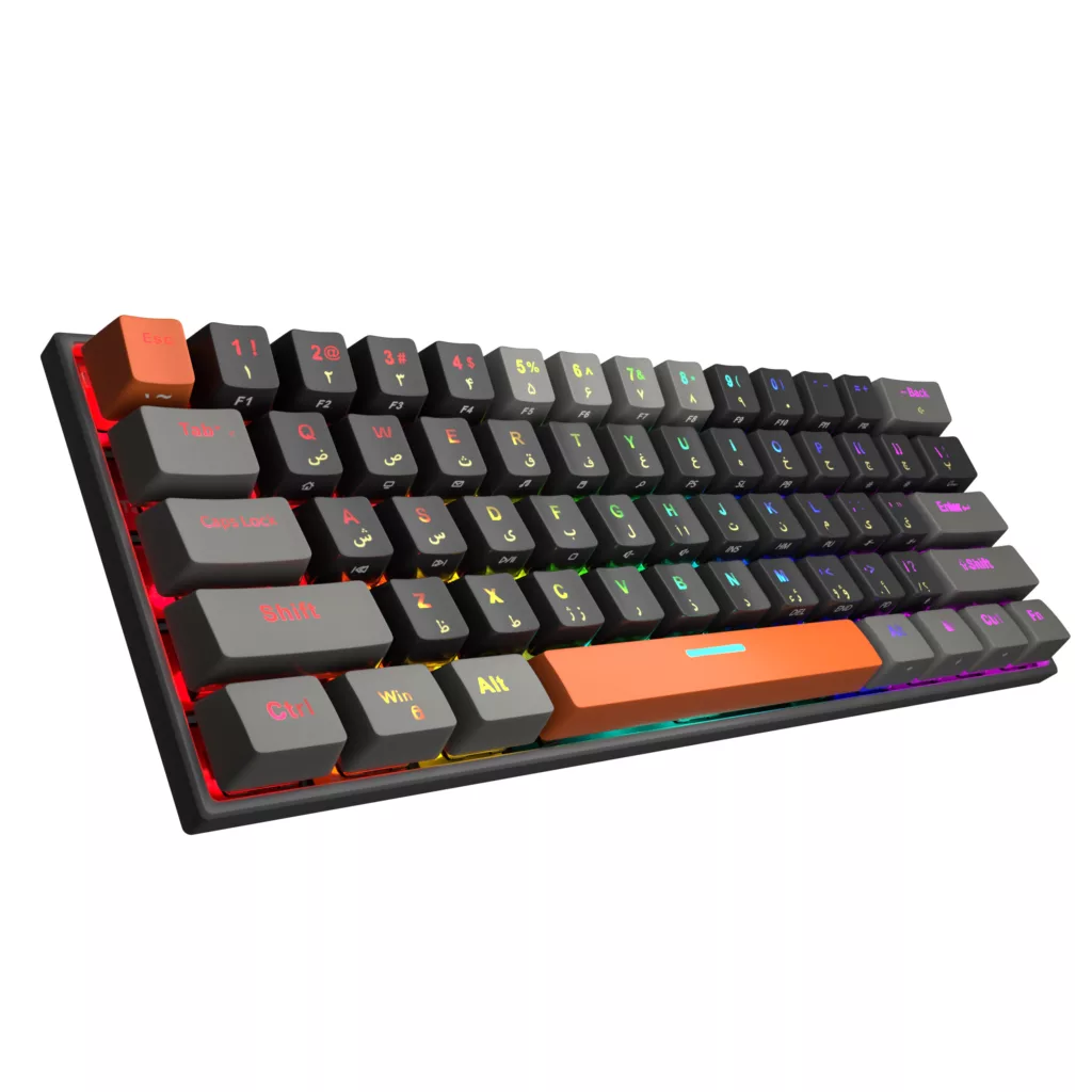 کیبورد گیمینگ تسکو مدل GK 8161، مکانیکال سوییچ نقره‌ای، Tenkeyless، نورپردازی RGB