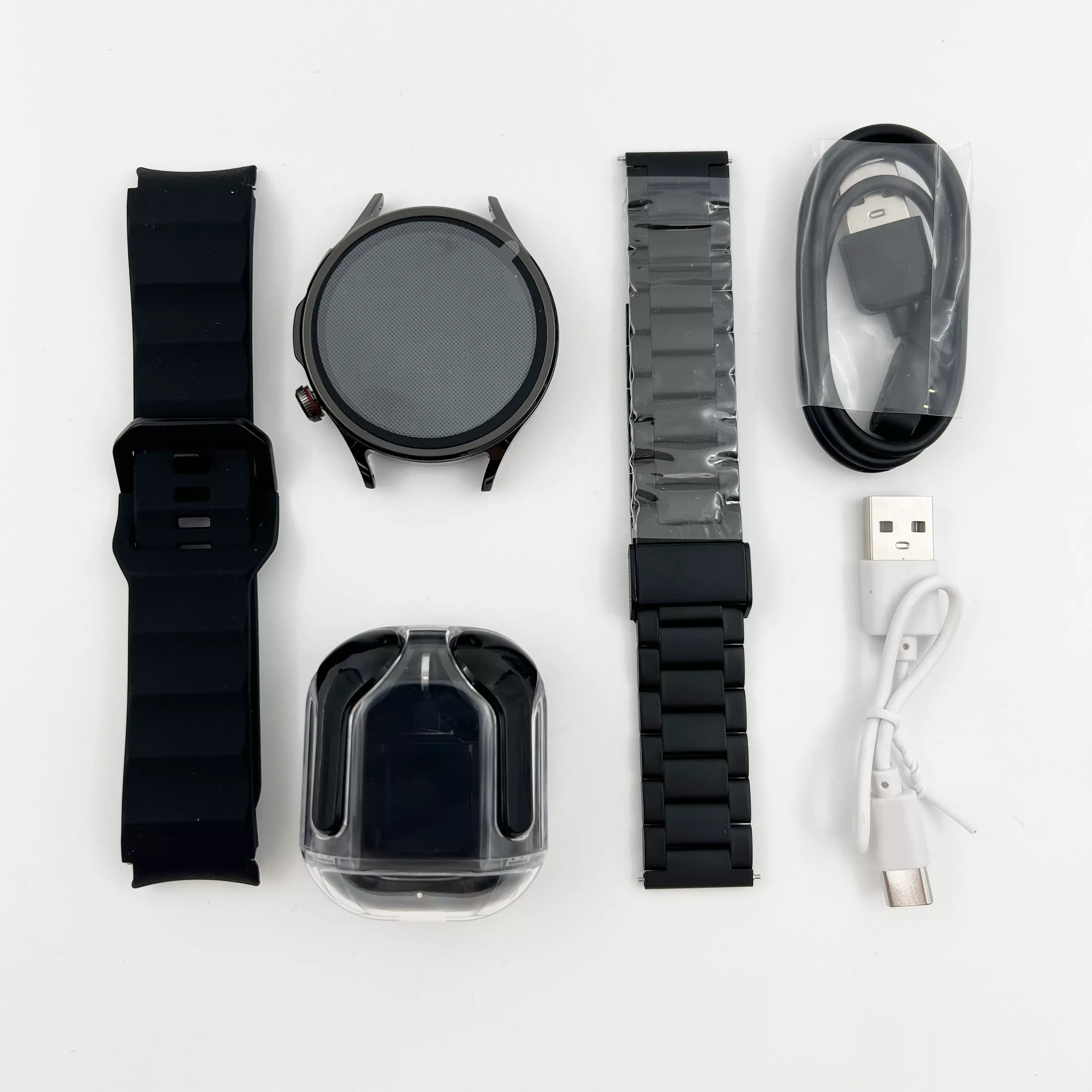 ساعت هوشمند 44 میلی متری مدل M103 با بند سلیکونی به همراه هندزفری بیسیم