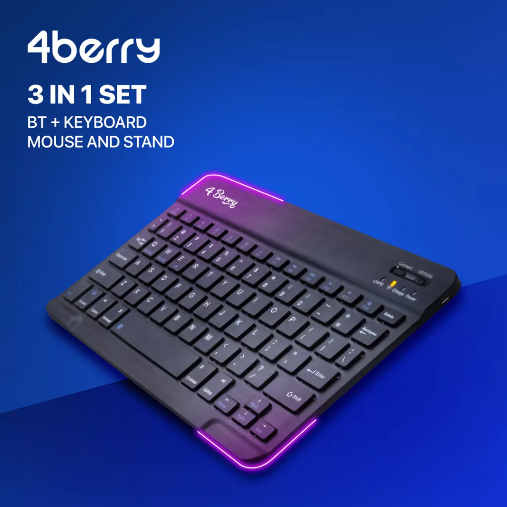 کیبورد و ماوس فوربری مدل BBWL-01 به همراه پایه نگهدارنده گوشی موبایل