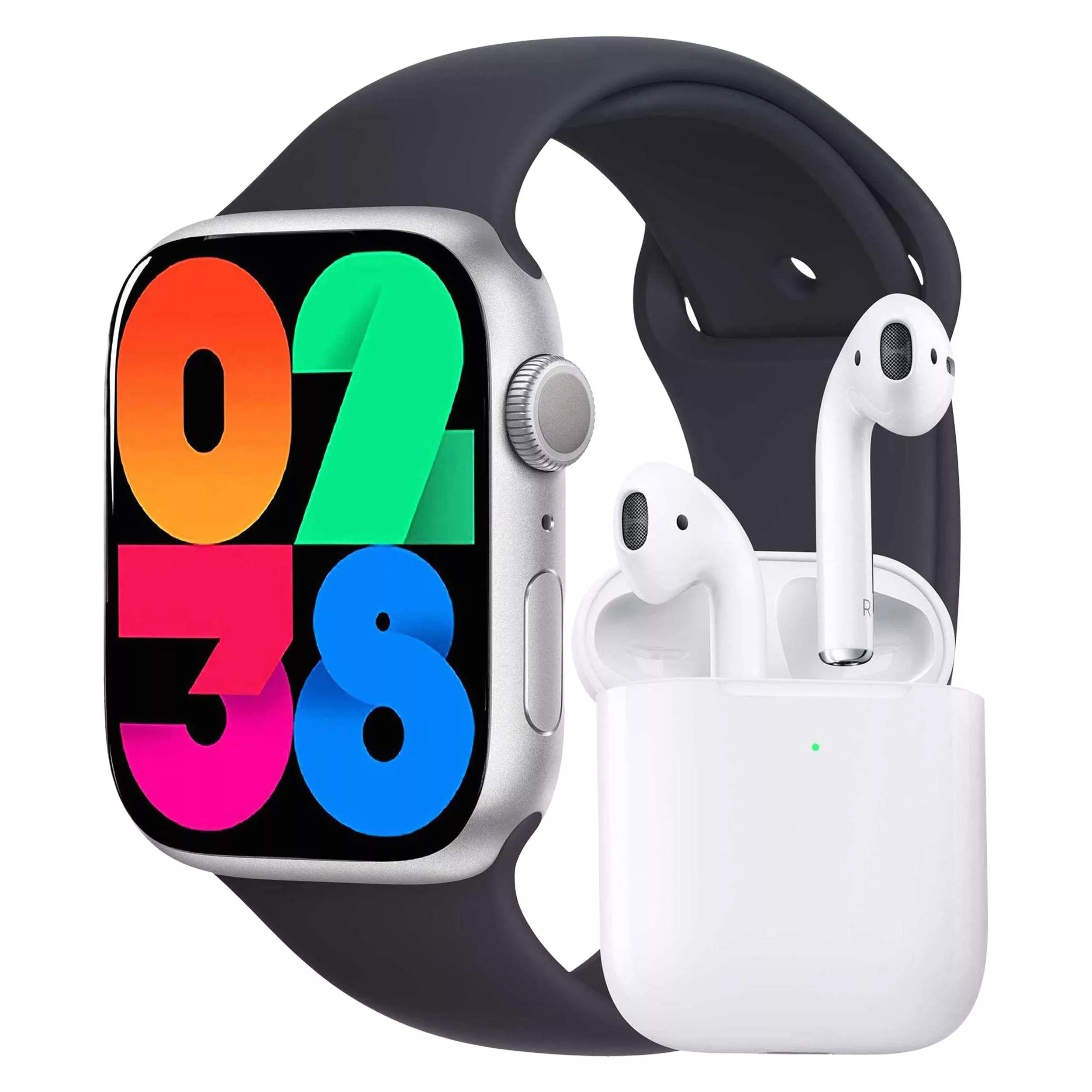 ساعت هوشمند ورنا مدل W45 Max with Airpod به همراه هدفون بلوتوثی بند سیلیکونی
