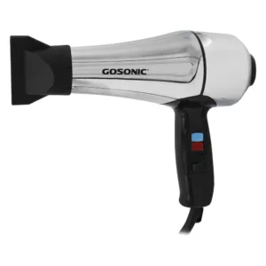 سشوار حرفه ای گوسونیک مدل GHD-229، موتور AC با توان مصرفی 1800 وات، دارای قابلیت باد سرد، فناوری تولید یون، وزن 892 گرم، تنظیم حرارت 3 حالته و کنترل سرعت 2 حالته، به همراه 1 عدد سری متمرکزکننده