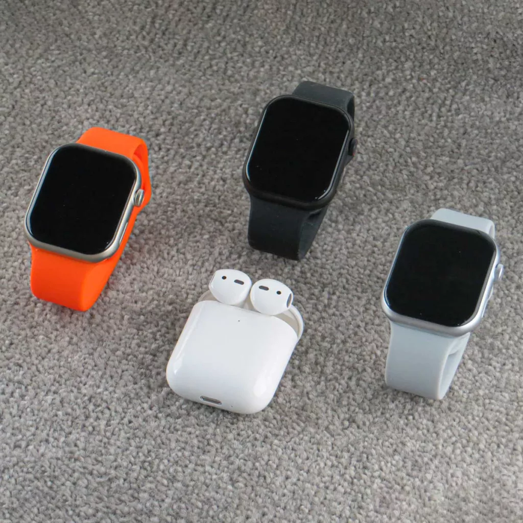 ساعت هوشمند ورنا مدل W45 Max with Airpod به همراه هدفون بلوتوثی بند سیلیکونی