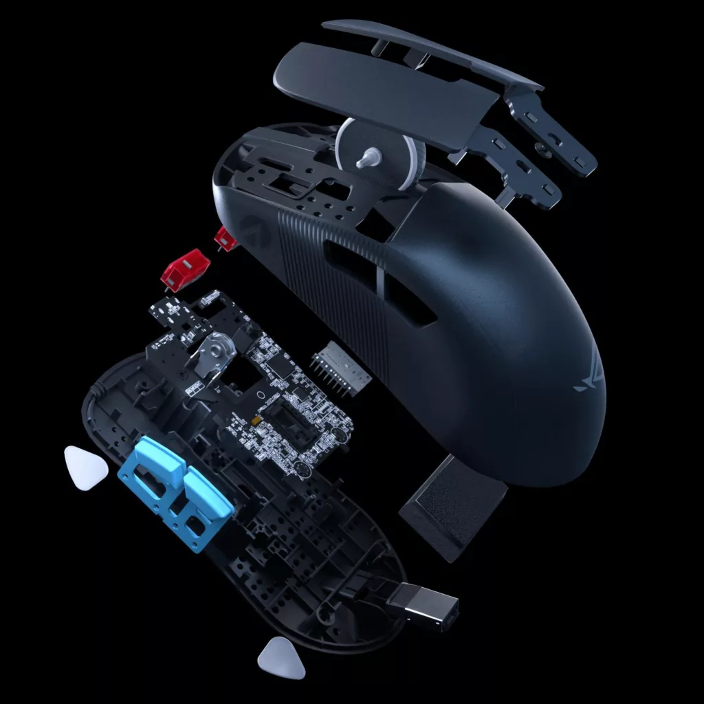 ماوس بی سیم گیمینگ ایسوس مدل Rog Harpe Ace Aim Lab Edition RGB