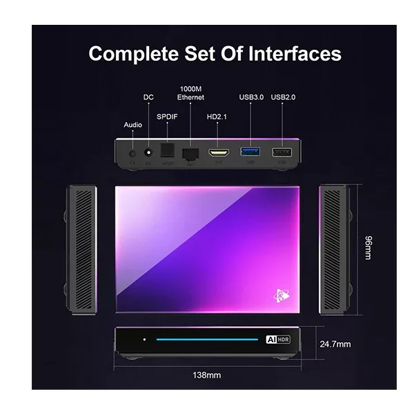 اندرویدباکس اچ96 مدل max m9 8/128GB