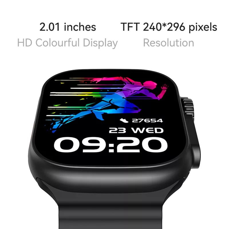 ساعت هوشمند 44 میلی متری یوسمز مدل AT03 بند سیلیکونی