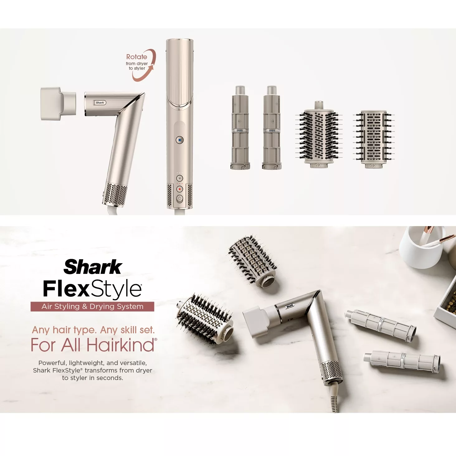 سشوار حرفه ای 1300 وات شارک مدل HD430