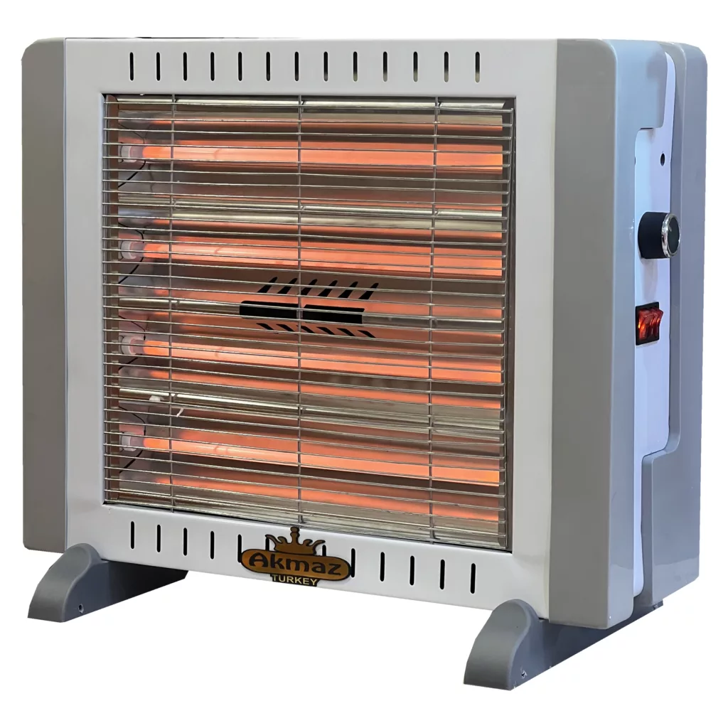 بخاری برقی آکماز مدل 6 شعله فن دار چرخ دار