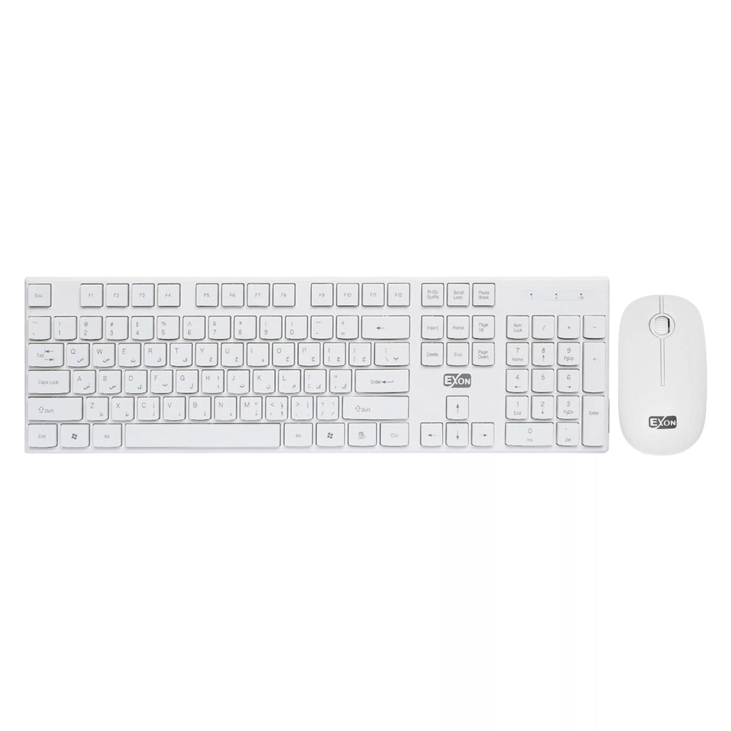 کیبورد و ماوس بی سیم اکسون مدل Gk-600، سوییچ ممبران، Full-Size