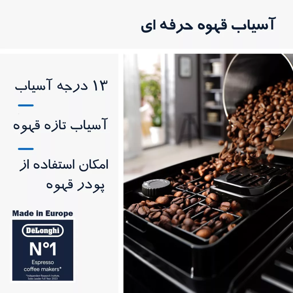 اسپرسو ساز 1800 میلی‌لیتر دلونگی مدل Magnifica Start ECAM 220.60