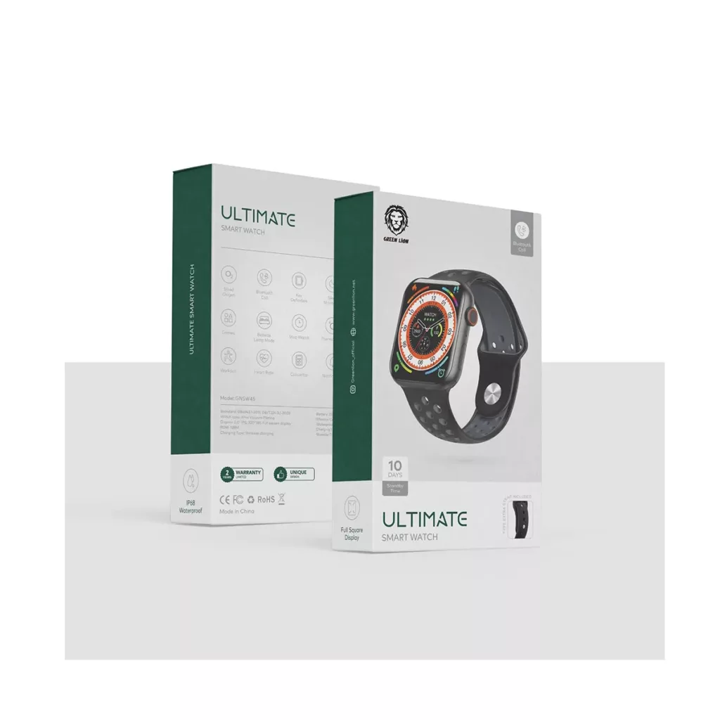 ساعت هوشمند گرین لاین مدل MHD POWER PLANET ULTIMAT AMOLED دارای قابلیت های کنترل موسیقی (Music Player)، قابلیت مکالمه از طریق بلوتوث، پشتیبانی از زبان فارسی در منو و سیستم‌عامل بند سیلیکون