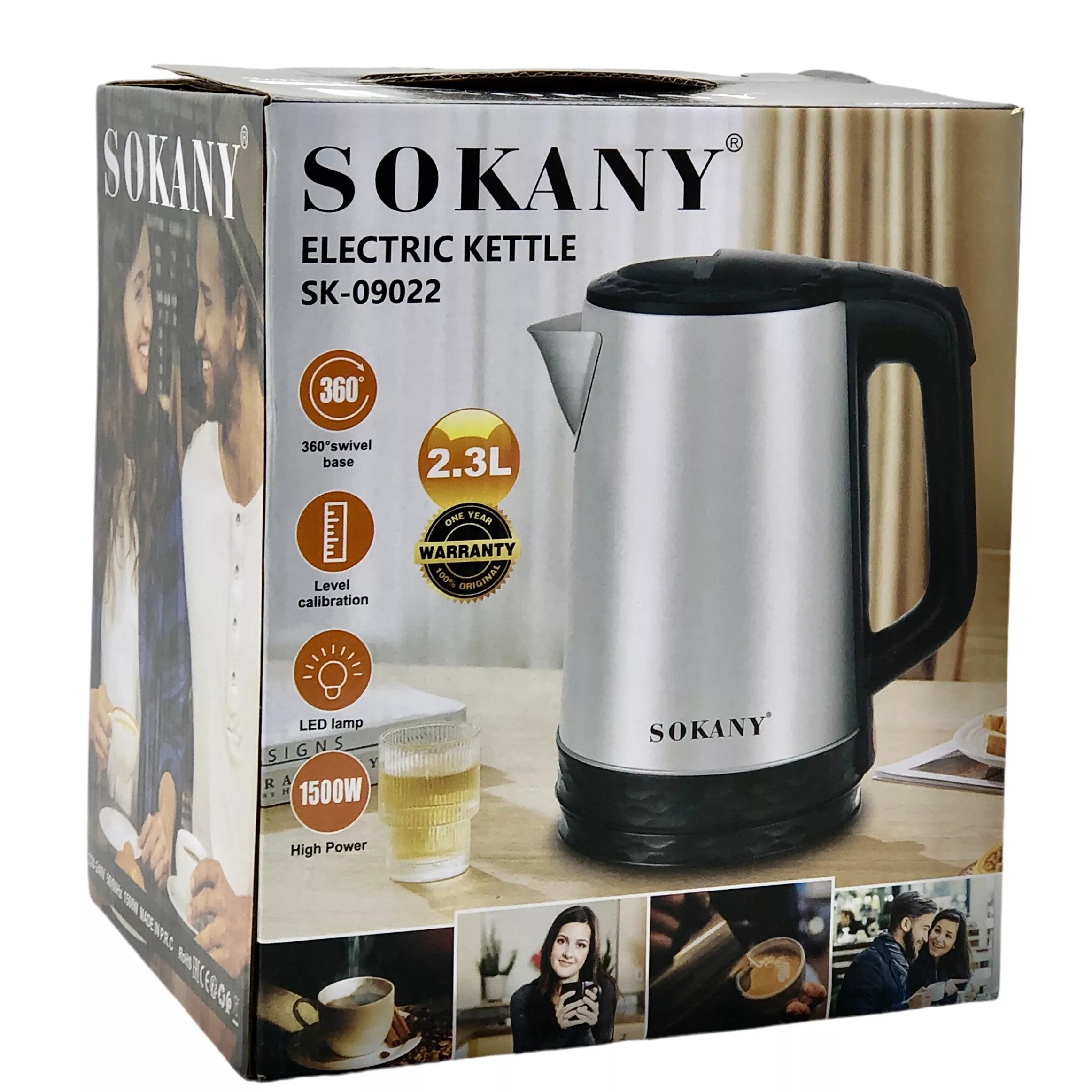 کتری برقی سوکانی مدل SK-09022 گنجایش 2.3 لیتر