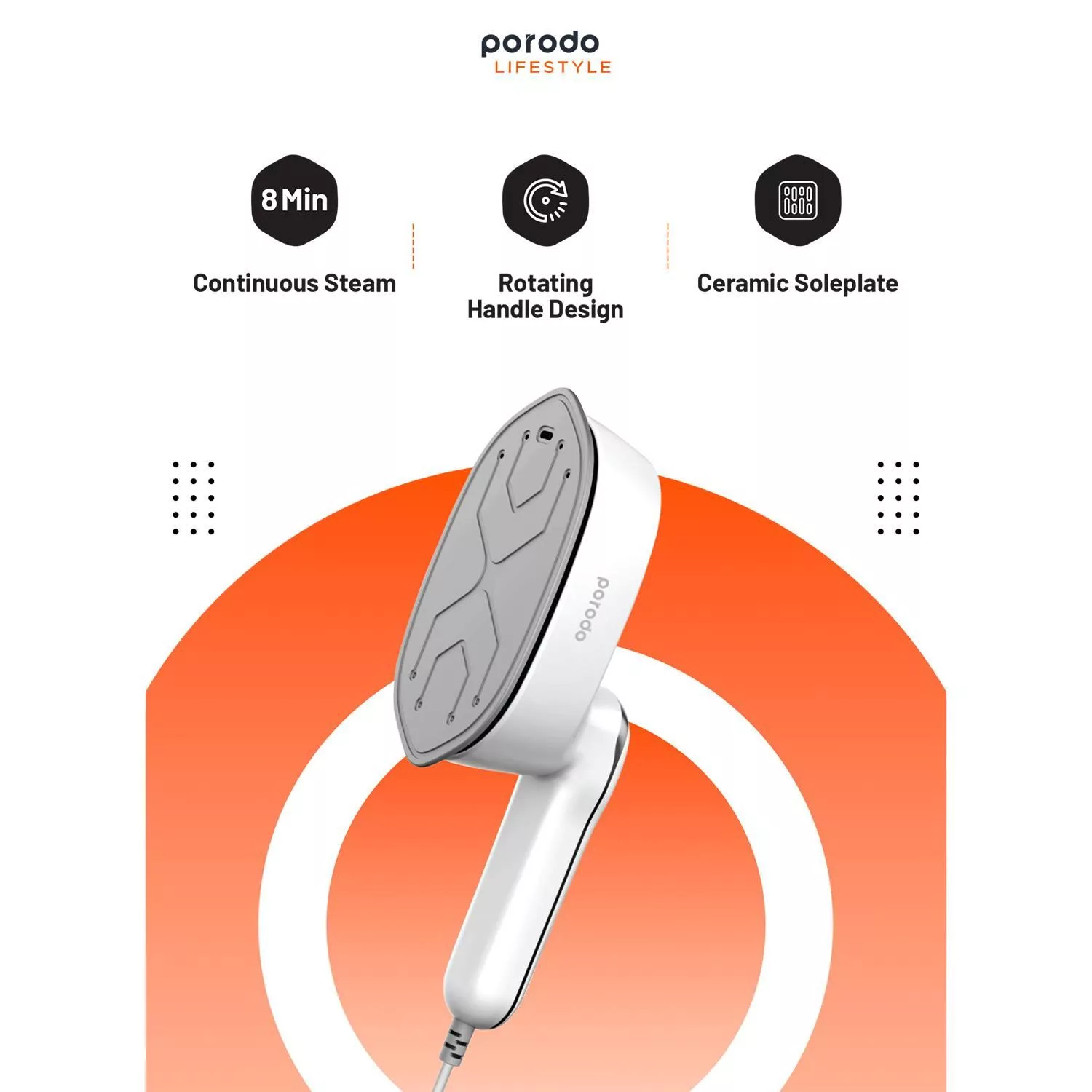 اتو بخار پرودو مدل PD-LMSIRH-WH