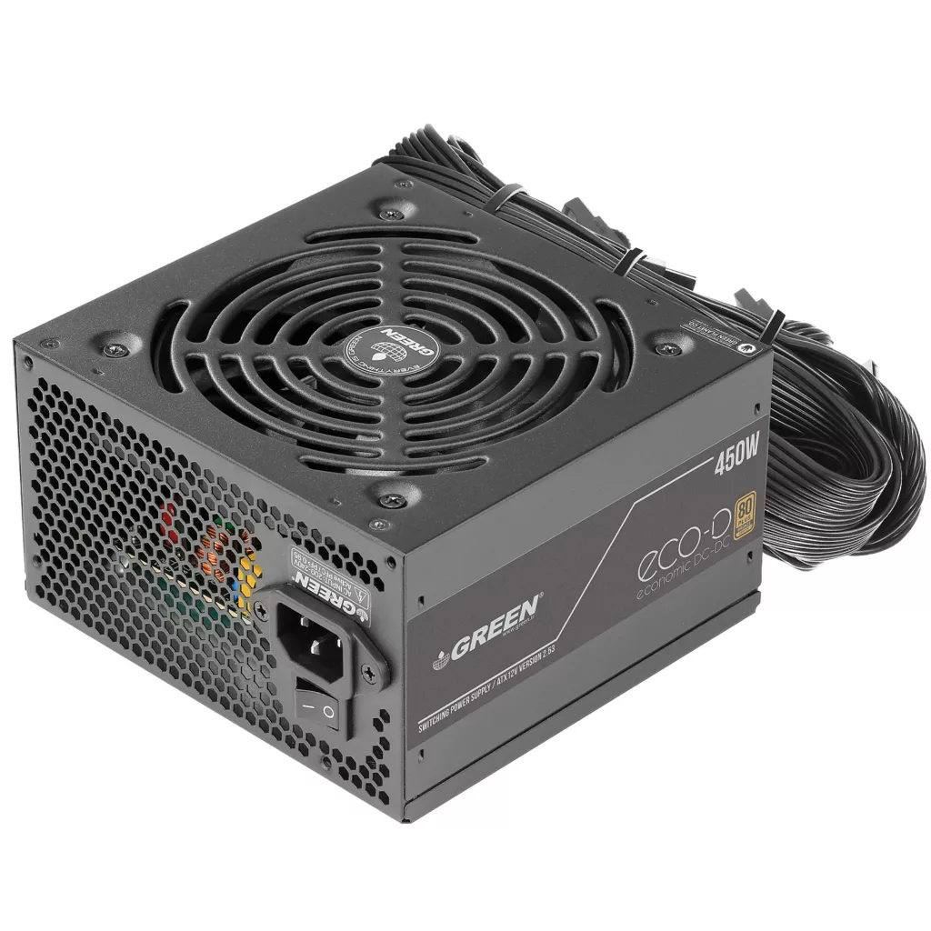 منبع تغذیه کامپیوتر 450W وات گرین مدل GP450A-ECO D