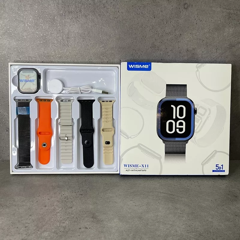 ساعت هوشمند 2.0 اینچی ویسمی مدل X11 با بند فلزی به همراه 4 بند اضافی