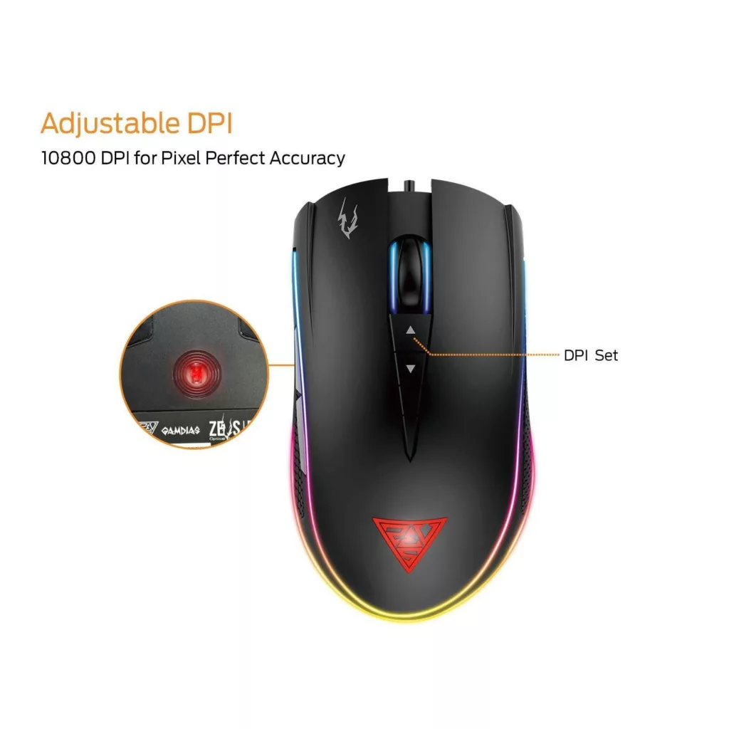 ماوس گیم دیاس مدل Zeus M2 به همراه ماوس پد