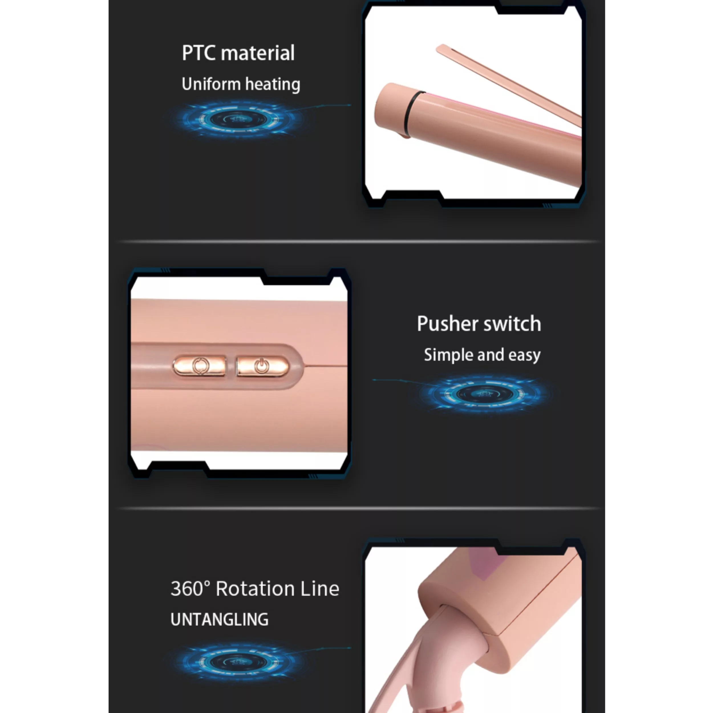 فر کننده و حالت دهنده مو روزیا مدل HR812 25mm