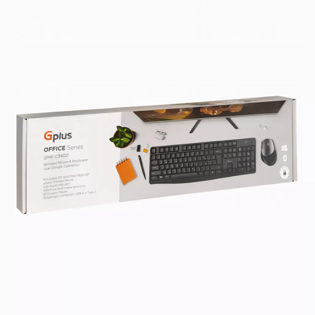 ست کیبورد و ماوس بی سیم جی پلاس مدل C340D
