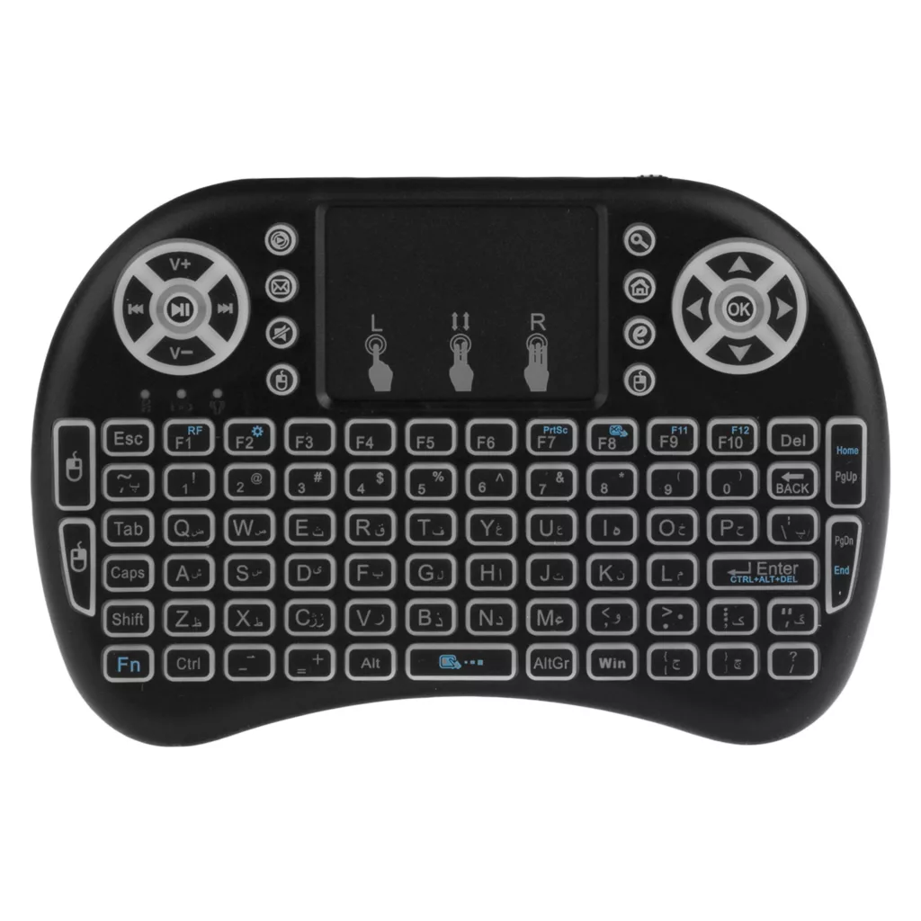 مینی کیبورد بی‌سیم همراه با تاچ‌پد مدل 08RF/2.2 Persian