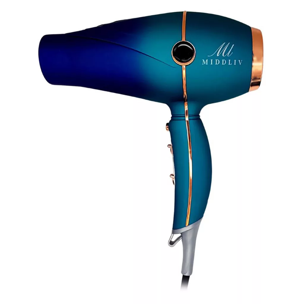 سشوار حرفه‌ای میدلیو مدل V-232، موتور AC با توان مصرفی 2400-2000 وات، دارای قابلیت باد سرد، فناوری تولید یون، دارای حلقه آویختن، با حالت صاف‌کننده و حجم‌دهنده، وزن 550 گرم، تنظیم حرارت 3 حالته و کنترل سرعت 2 حالته، به همراه 2 سری متمرکزکننده