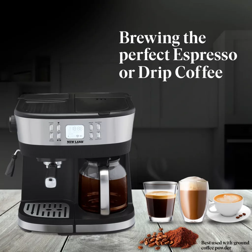 اسپرسو ساز 1000 میلی‌لیتر نیولند مدل NL-2740BS