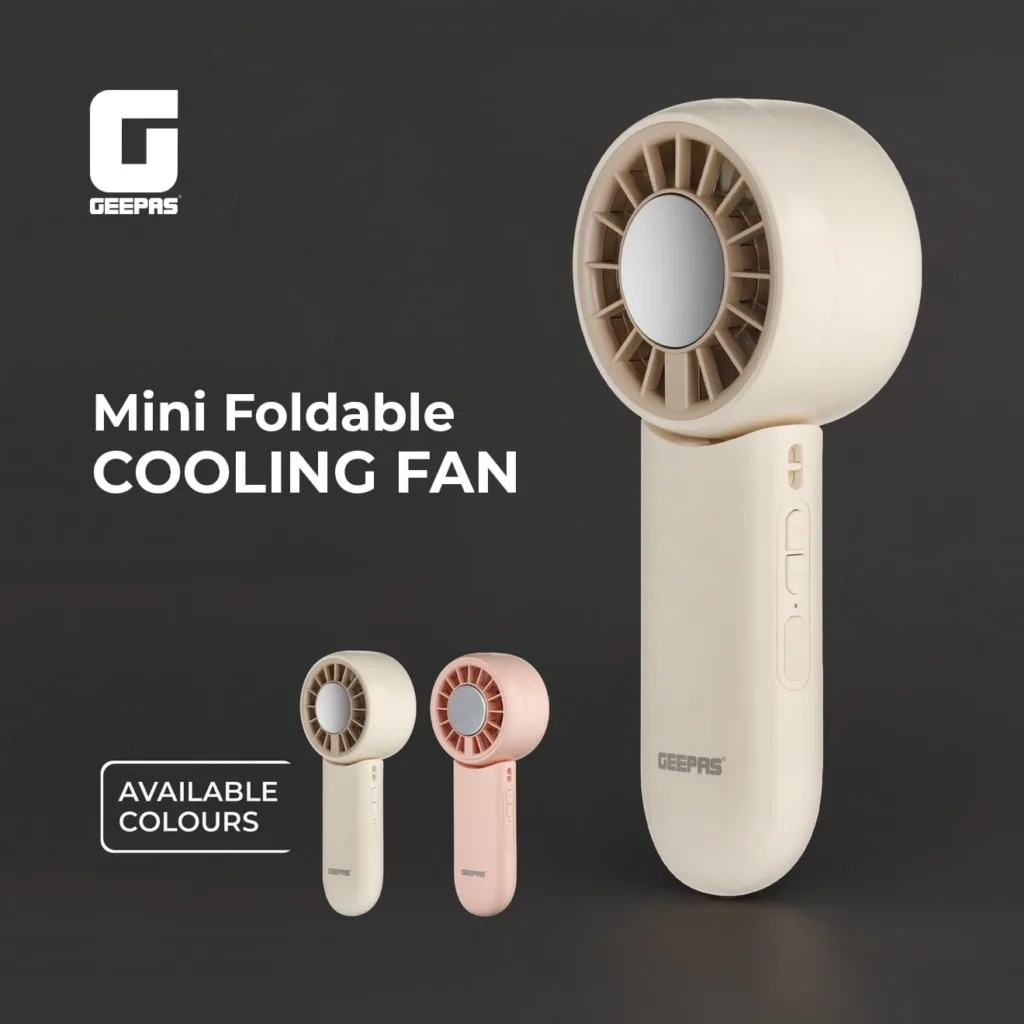 پنکه شارژی جی پاس مدل GF21225 ظرفیت 2000 میلی آمپر ساعت