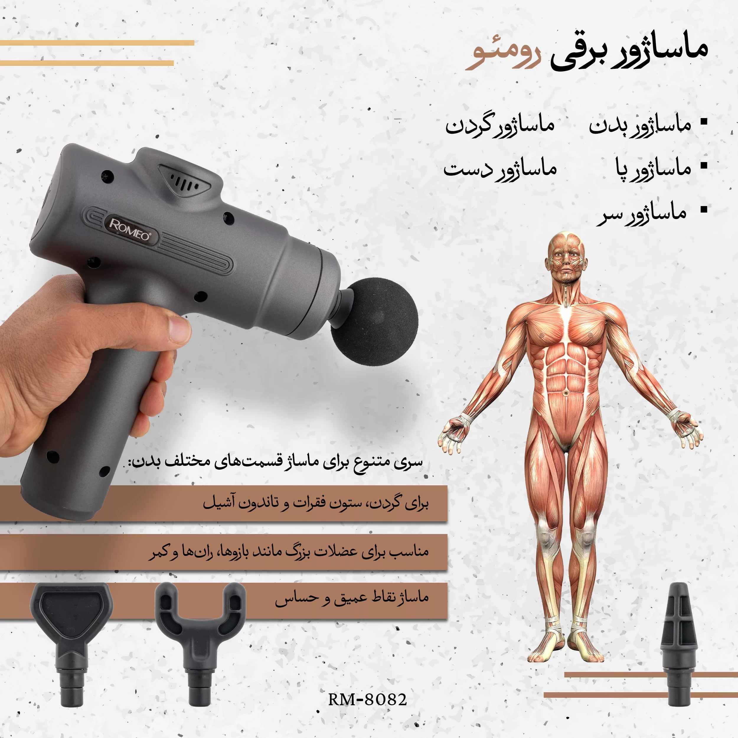 ماساژور برقی رومئو مدل RM-8082