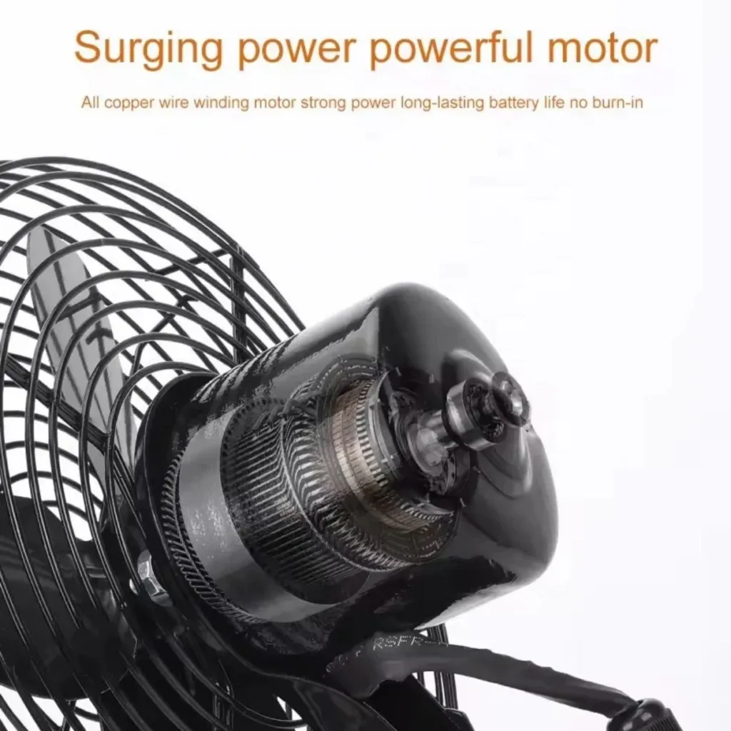 پنکه شارژي  مدل پره فلزی ظرفیت 3000 میلی آمپر