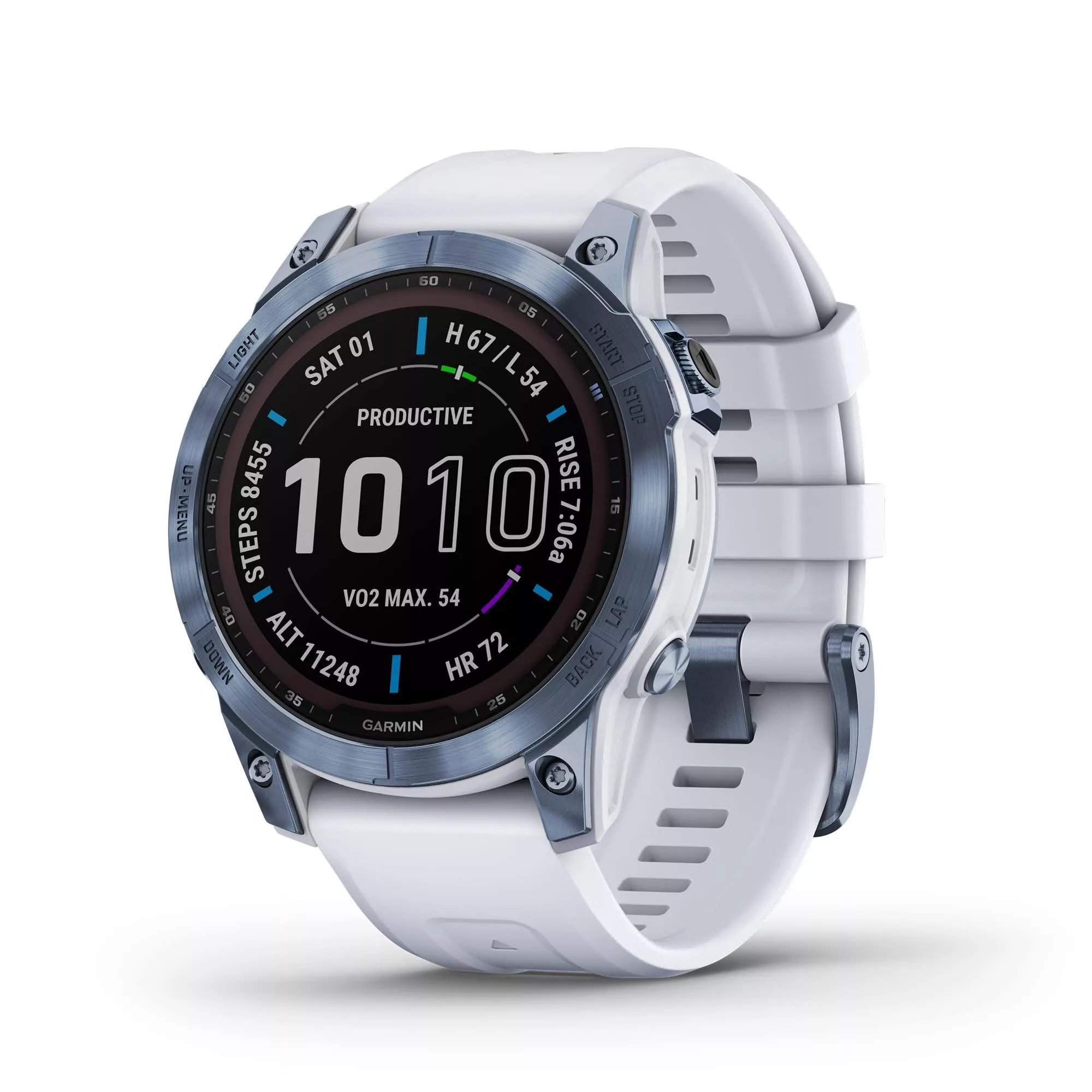 ساعت هوشمند گارمین مدل FENIX 7S Sapphire Solar Silicone Band