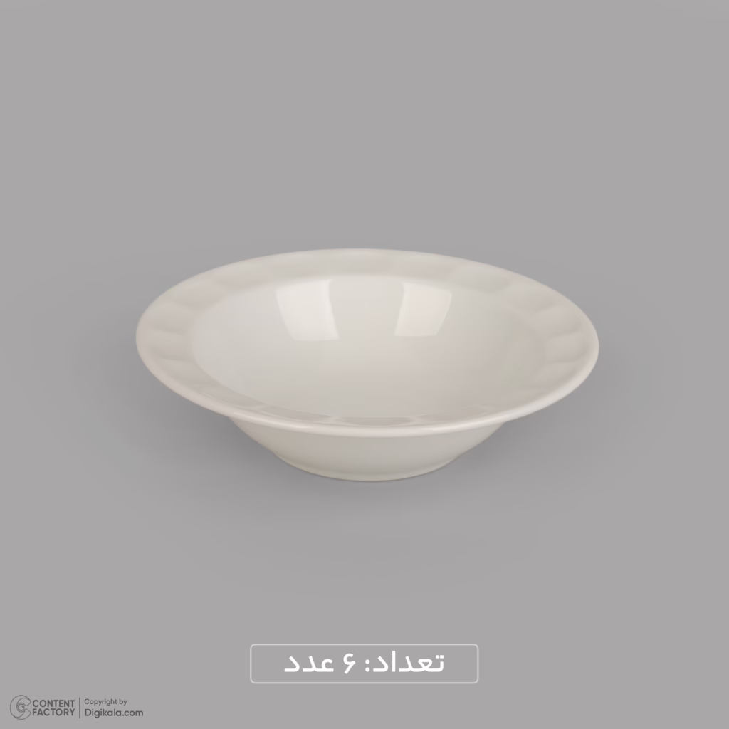 سرویس غذاخوری 29 پارچه 6 نفر چینی زرین ایران مدل نئوکلاسیک سفید درجه 3