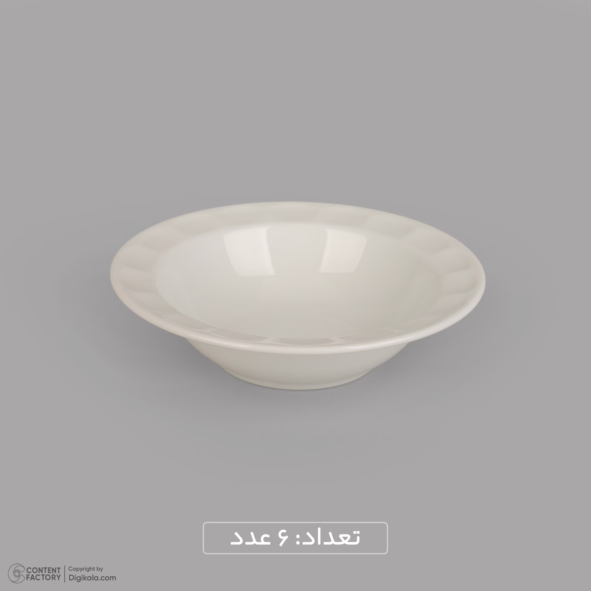 سرویس غذاخوری 29 پارچه 6 نفر چینی زرین ایران مدل نئوکلاسیک سفید درجه 3