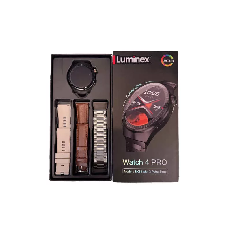 ساعت مچی هوشمند 1.53 اینچ لومینکس مدل SK38 با بند سیلیکونی و چرمی و فلزی