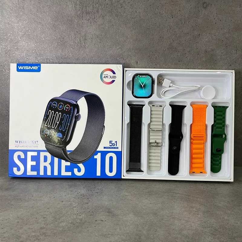 ساعت هوشمند 46 میلی متر ویسمی مدل X17 با بند فلزی