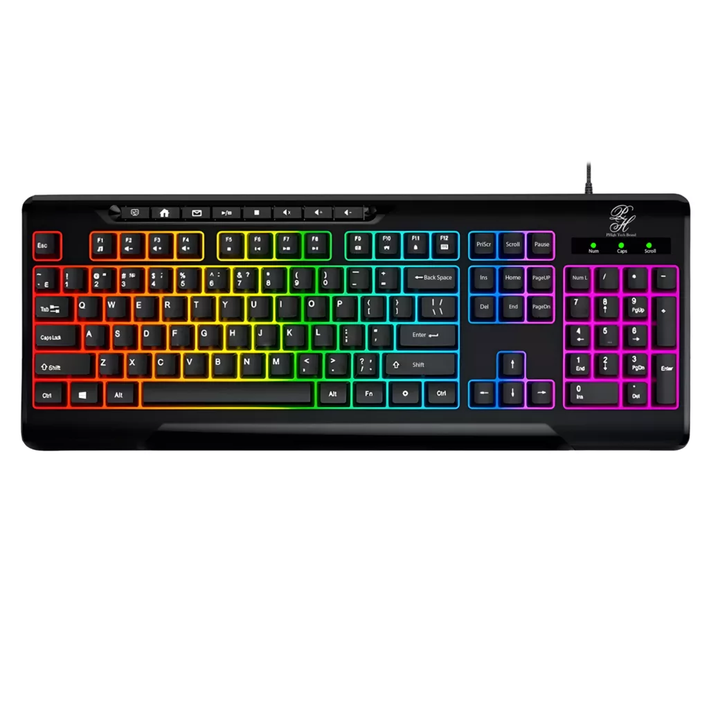 کیبورد پی های تک مدل RGB x260 Professional